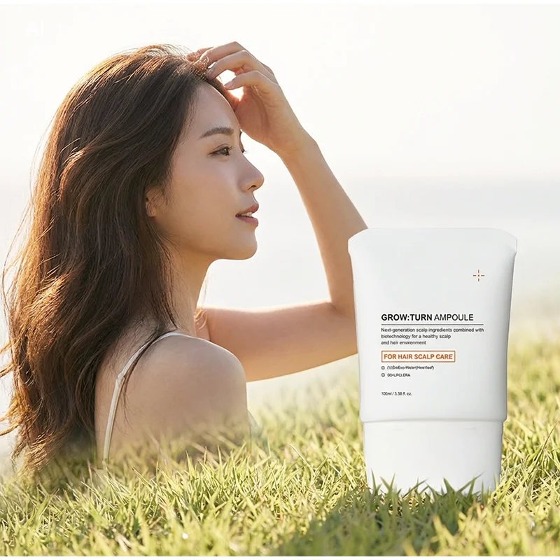 Hair Serum With Built-In Brush,Hair Nourishing Strengthening Essence,Improve Scalp Environment,Scalp Massager,Korean Hair Care