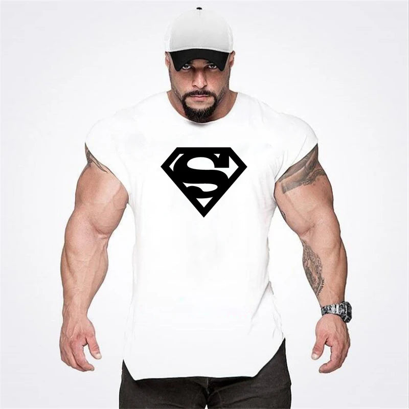 Mens Tank Tops Shirt Gym Tank Top Fitness Clothing Vest Sleeveless Cotton Man Canotte Bodybuilding Ropa Hombre Man Clothes Wear