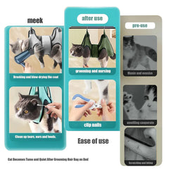 Pet Grooming Hammock Cat Dog Nail Clipper Fixer Teddy Hook Type Feeding Anti-scratch Artifact Restraint Bag Pet Accessories