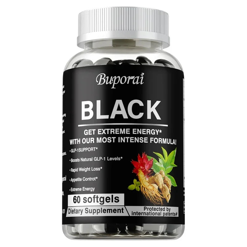 Black Metabolism Support Capsule Supplement