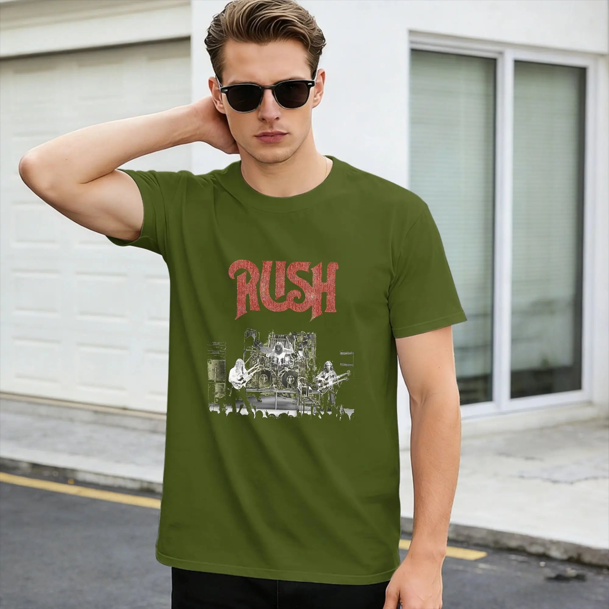 Men T Shirt Rush Band T Shirts Trendy Cool  Summer Tees Awesome Pure Cotton Clothing Birthday Gift,
