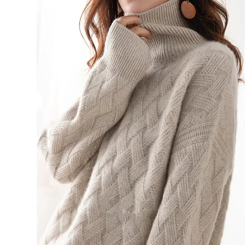Oversized Turtleneck Winter Knit Sweater