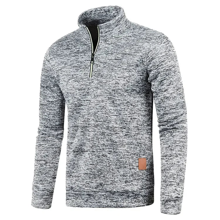 Men Sweatshirts Spring Autumn Pullover Half Zipper Pullover for Male Hoody Outdoor Sweatshit Solid Color Stand Collar