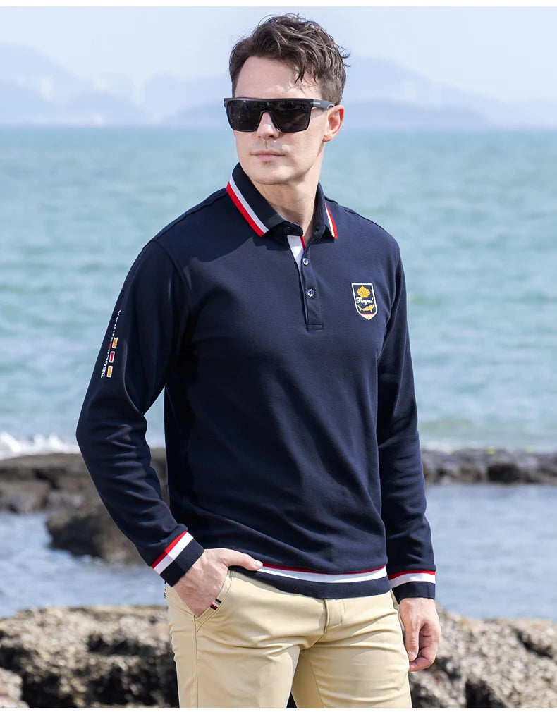 Thick Cotton Embroidered Polo Shirt