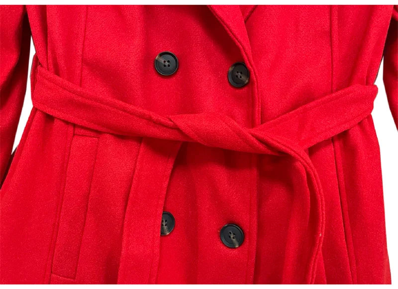 Korean Long Wool Winter Coat