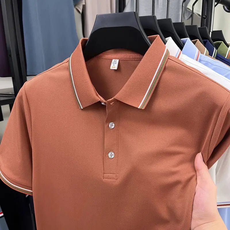 Turn Down Collar Summer Polo