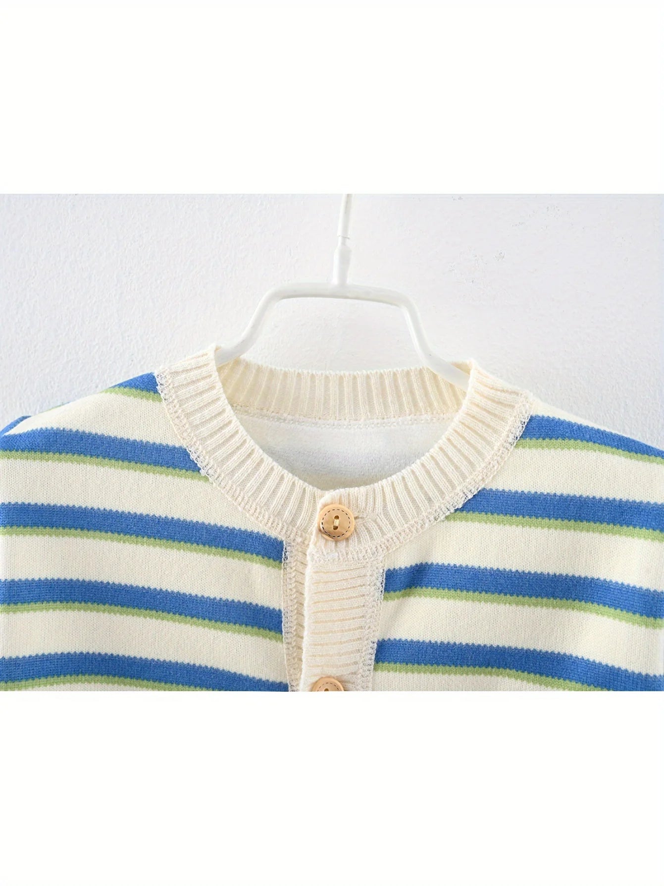 Striped Knit Baby Girl Romper
