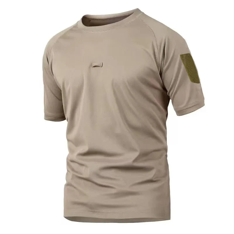 Mens Summer T-shirt Male Camping Hiking Trekking Tops Training Running Climbing Gym Breathable Pullover Casual Cargo Shirts