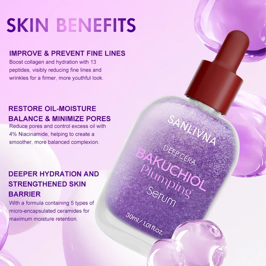 Korean Skincare Vitamin C Serum,Niacinamide Facial Anti-Aging Brightening Serum,Tone Bakuchiol Pore Improvement and Cleansing