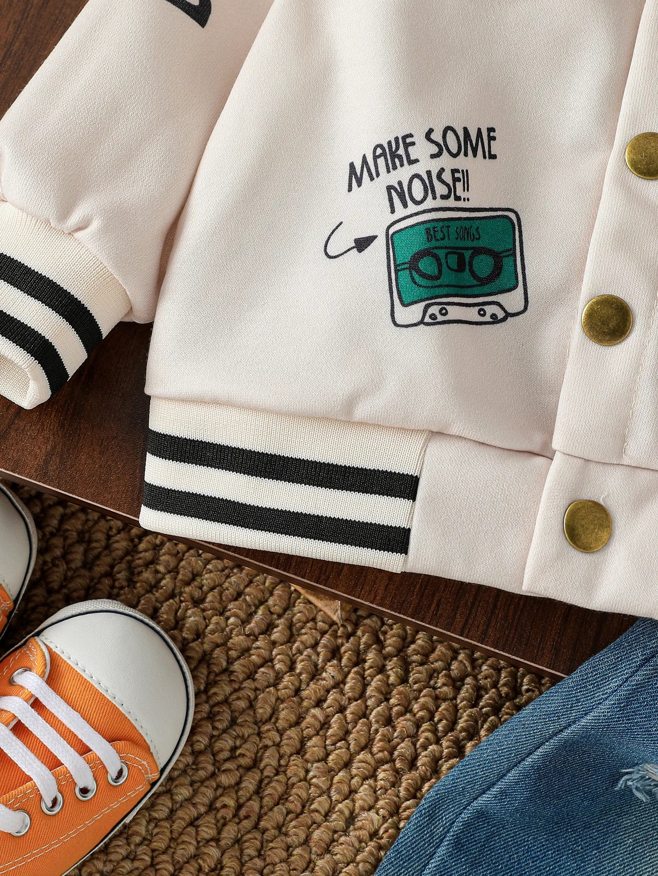 Playful Baby Sports Letter Jacket
