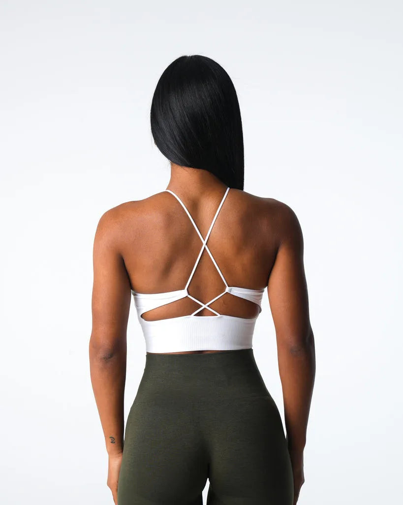 Embrace Seamless Sports Bra Women Backless Gym Bra Tops Padded Yoga Bras Push Up Running Sports Bras Workout Bralette Sportswear