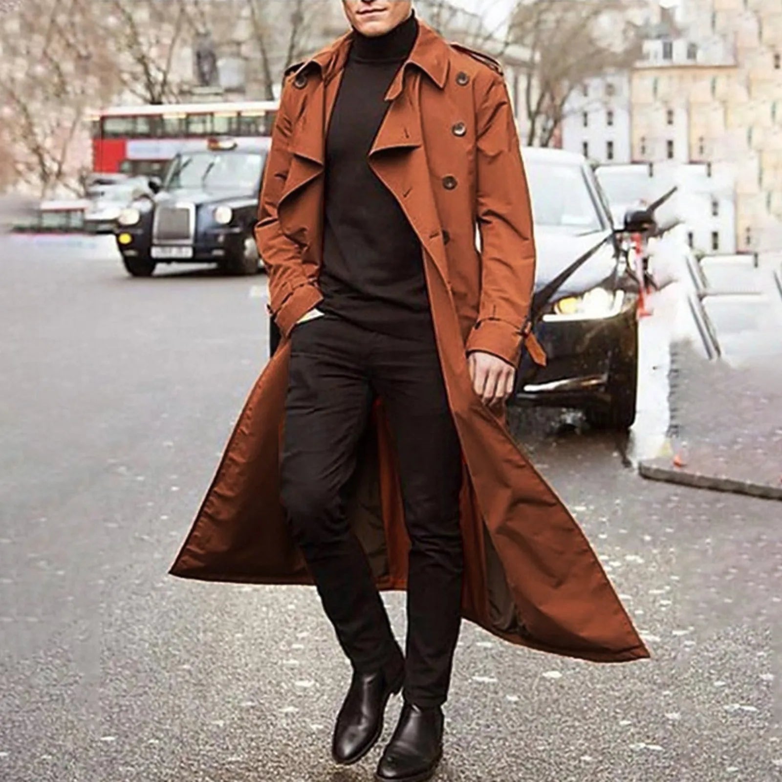 Full Length Single Breasted Trench