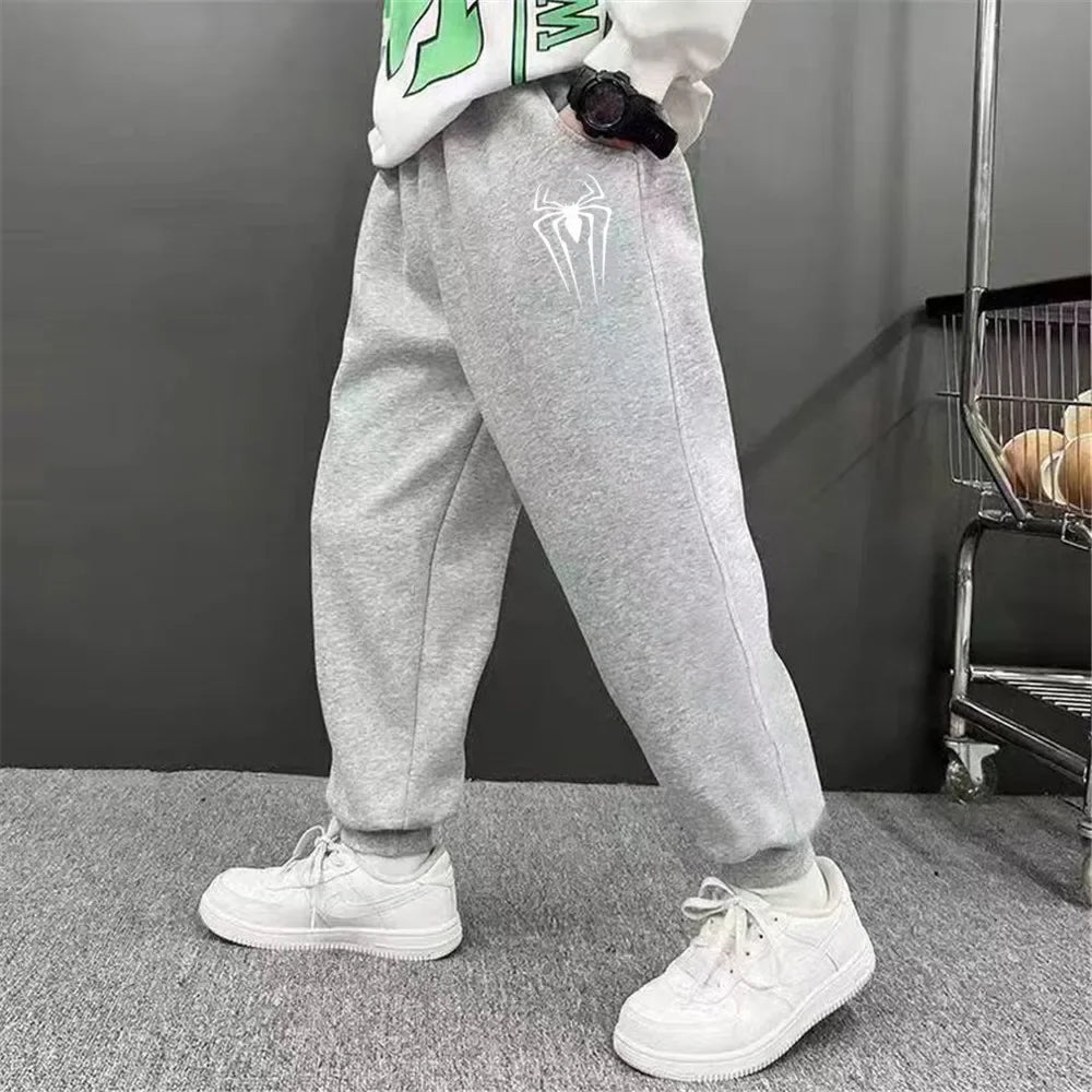 Boys' Off-Road Truck Print Joggers – Casual Sweatpants for Spring, Autumn, and Winter
