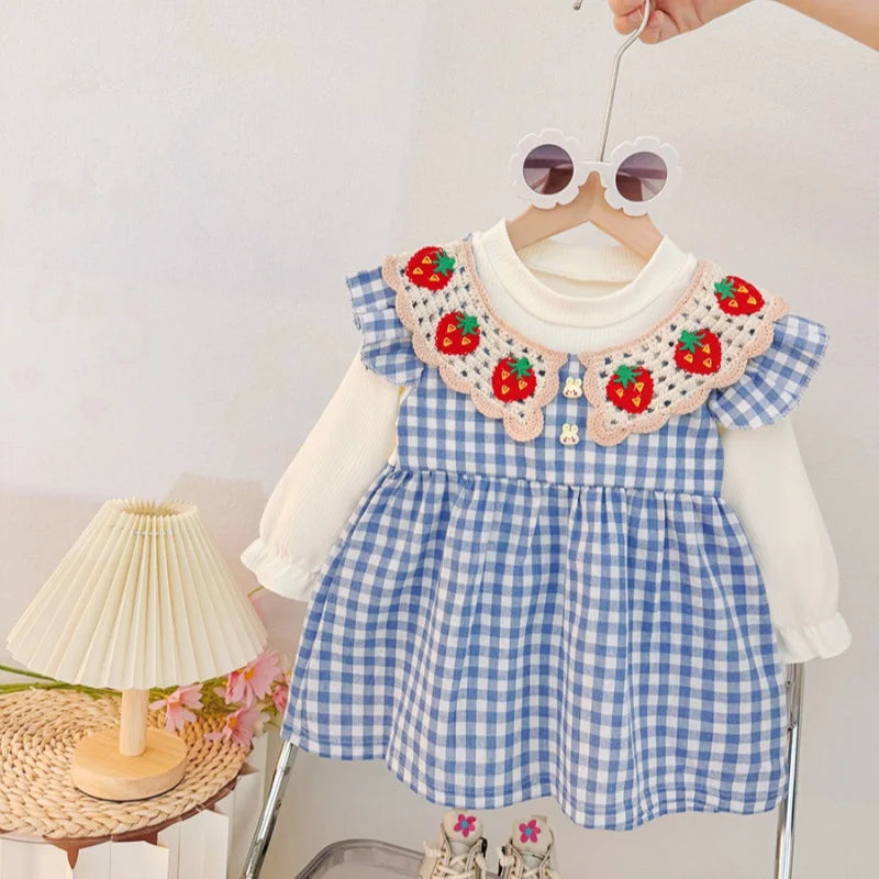 Sweet Plaid Baby Winter Dress