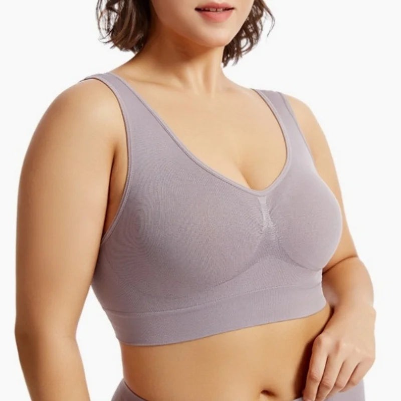 Seamless Sports Bras For Women Push-Up Bra Female Breathable Brassiere No Pads Bralette Solid Color Crop Top Sexy Lingerie S-5XL