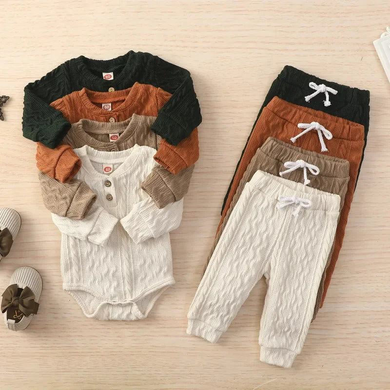 Knitted Baby Autumn Outfit Set