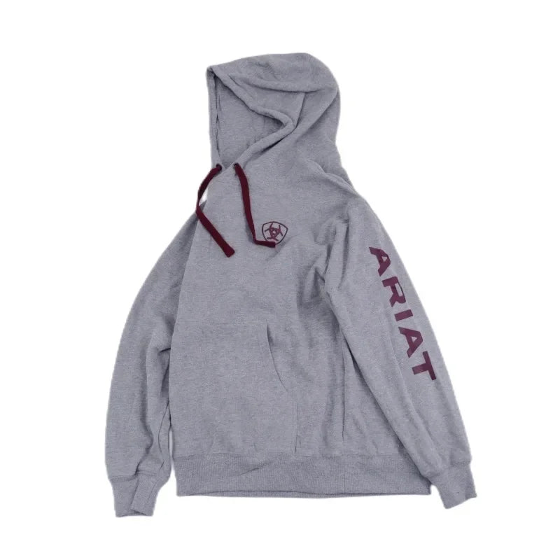 Men's Crew Neck Hoodie Printed Hoodie Trendy Sportswear Outdoor Sports Cotton Top Autumn and Winter Streetwear