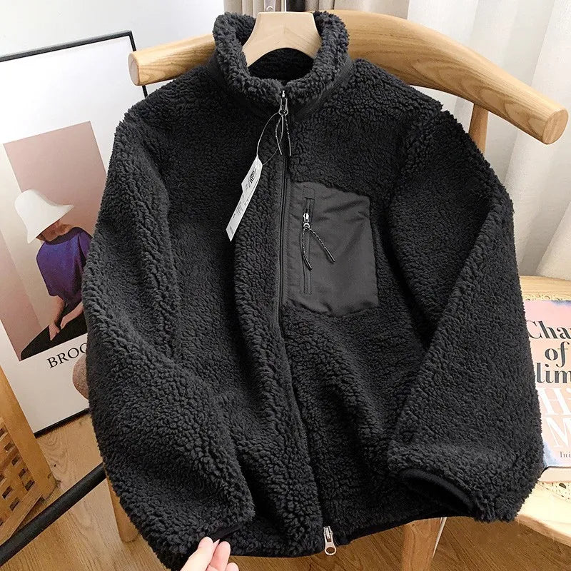 Warm Stand Collar Motorcycle Jacket