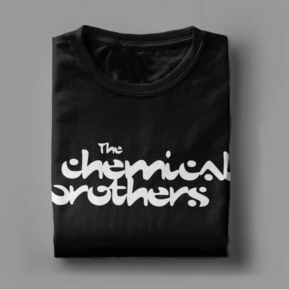 Men's The Chemical Brothers T Shirts Pure Cotton Tops Funny Short Sleeve Round Neck Tee Shirt Graphic T-Shirts