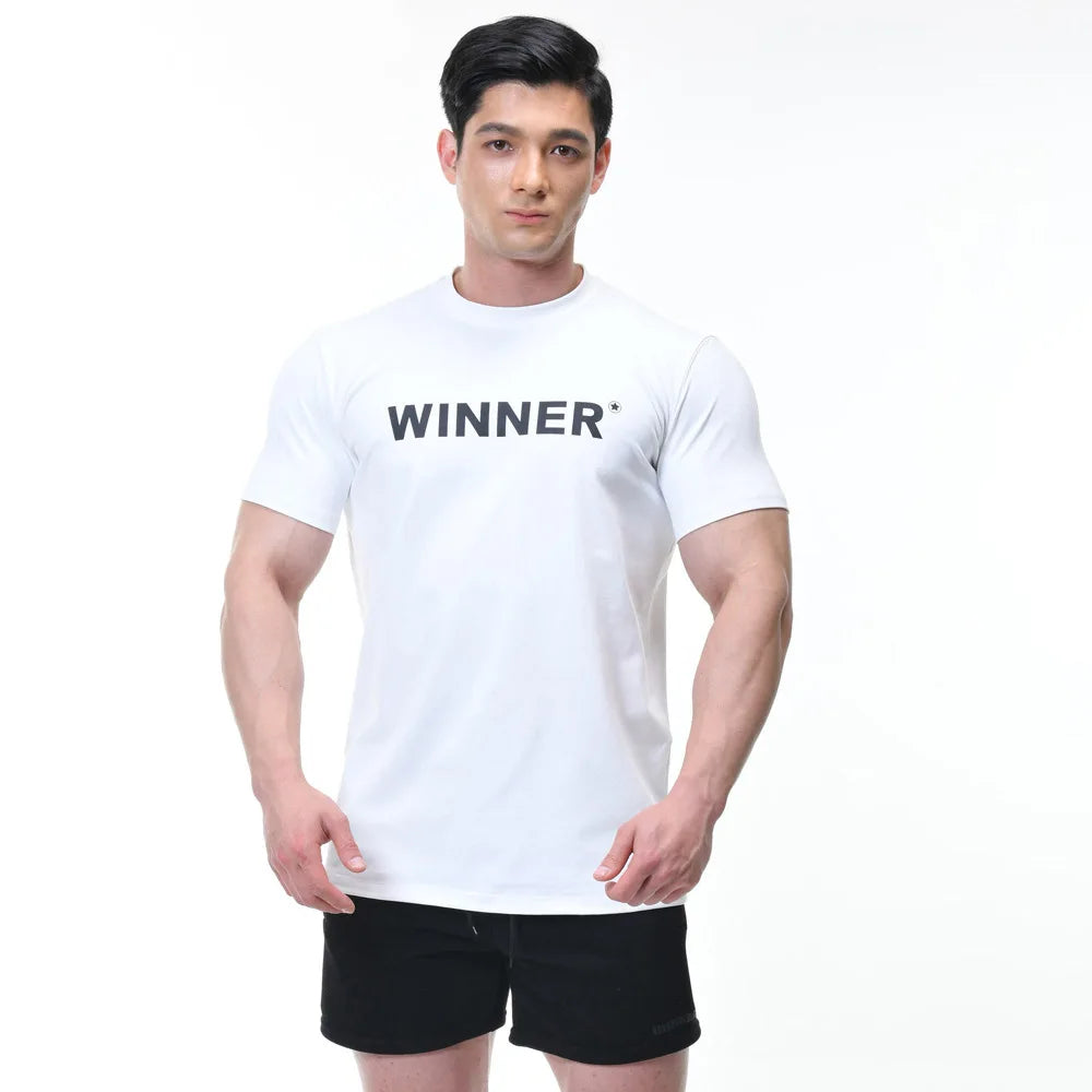 Men Muscle Shirt Slim Fit Bodybuilding Tshirt Men Workout Fitness Shirts Top Tees