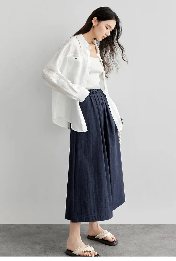 Office Essential A-Line Midi Skirt