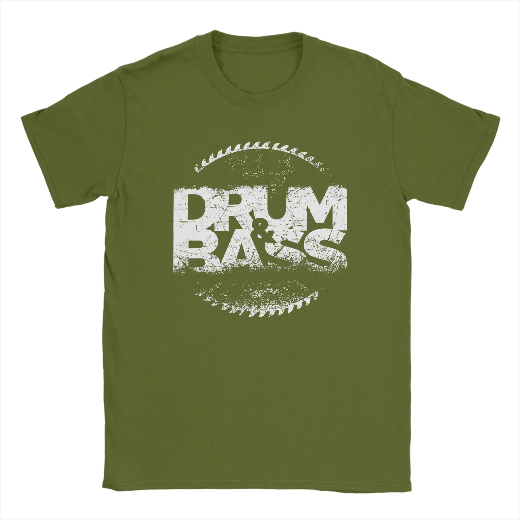 Drum And Bass T-Shirts for Men  Funny Pure Cotton Tee Shirt Round Neck Short Sleeve T Shirt Plus Size Tops