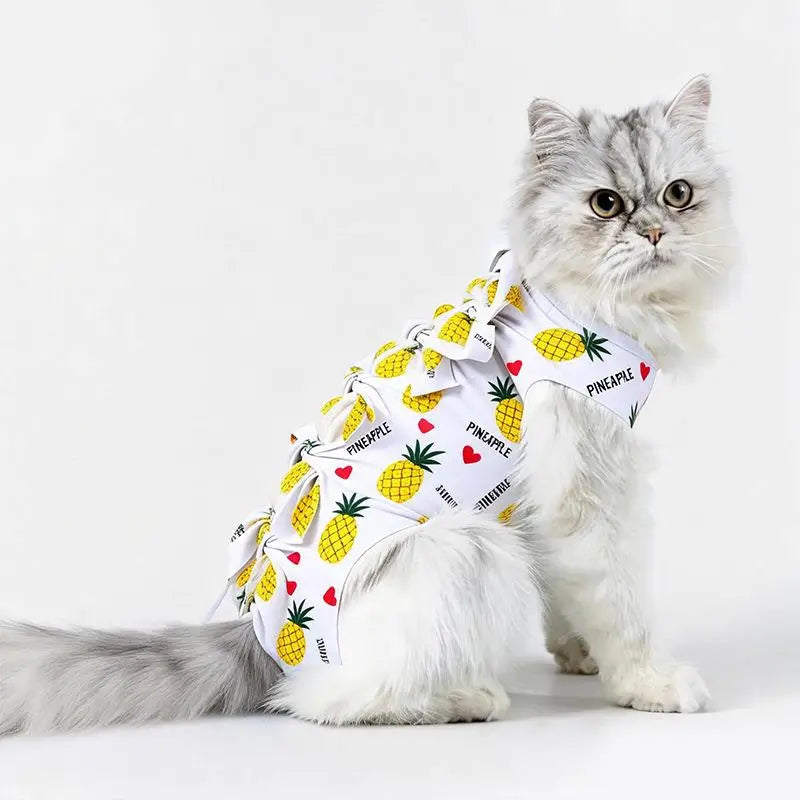 Pet Neutering Suit Cat Postoperative Recovery Clothes Anti-Licking Adjustable Wound Protective Clothing Pet Supplies