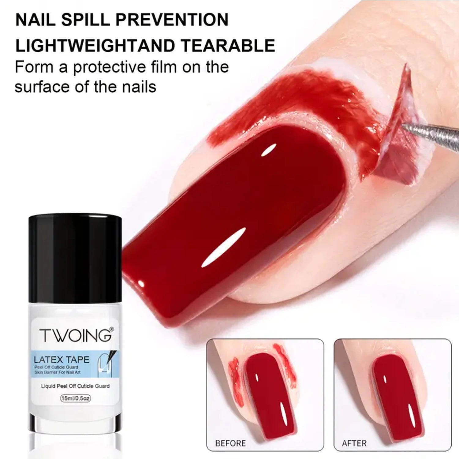 Nail Polish Gel Remover Set,2-5 Minutes Quick Remover Polish,With Gel Nail Polish Remover ,Nail  Latex Tape,For Nail Salon Care