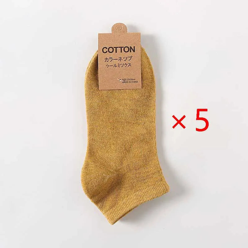 Men’s Cotton Ankle Socks 5-Pair Pack