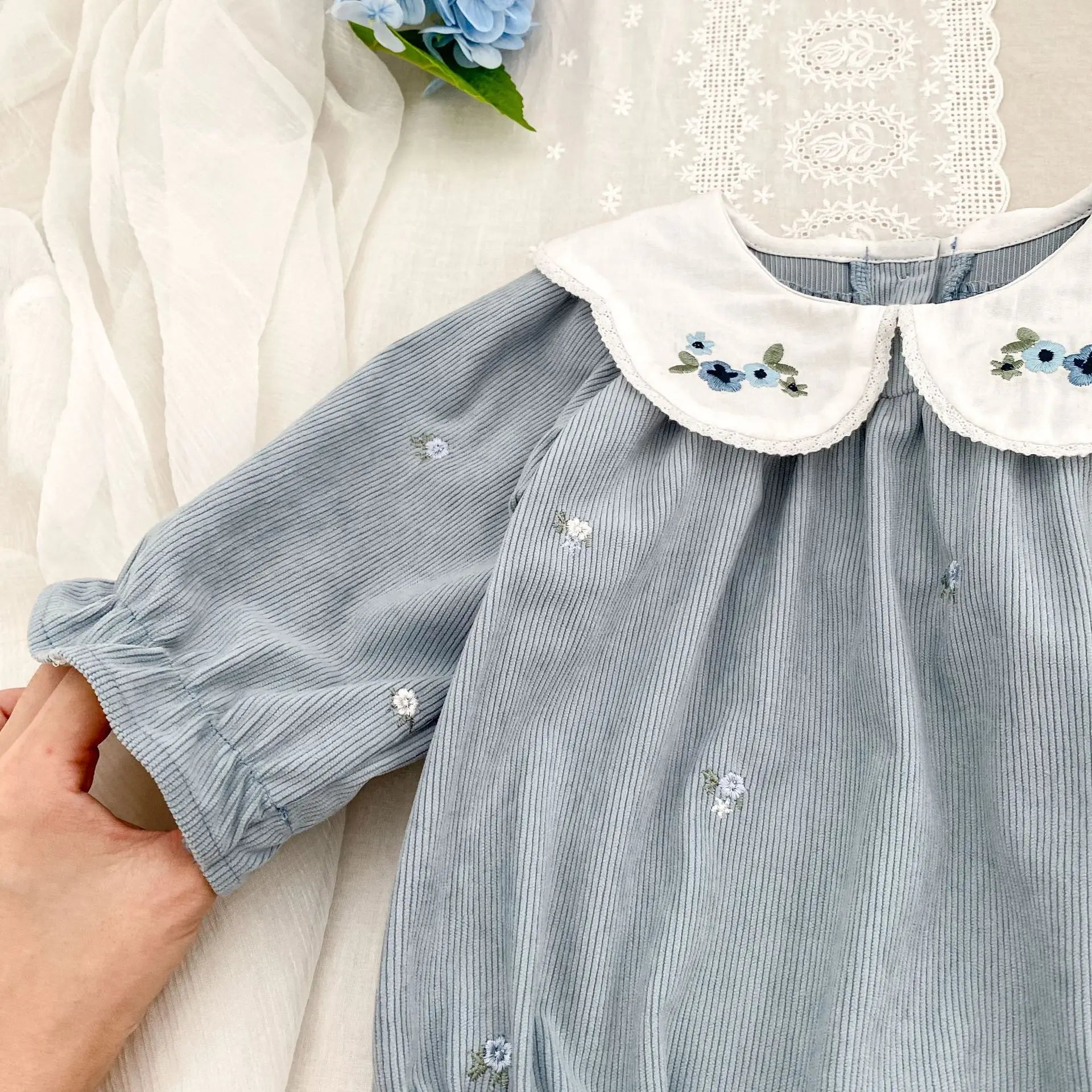 Floral Ruffle Baby Girl Romper