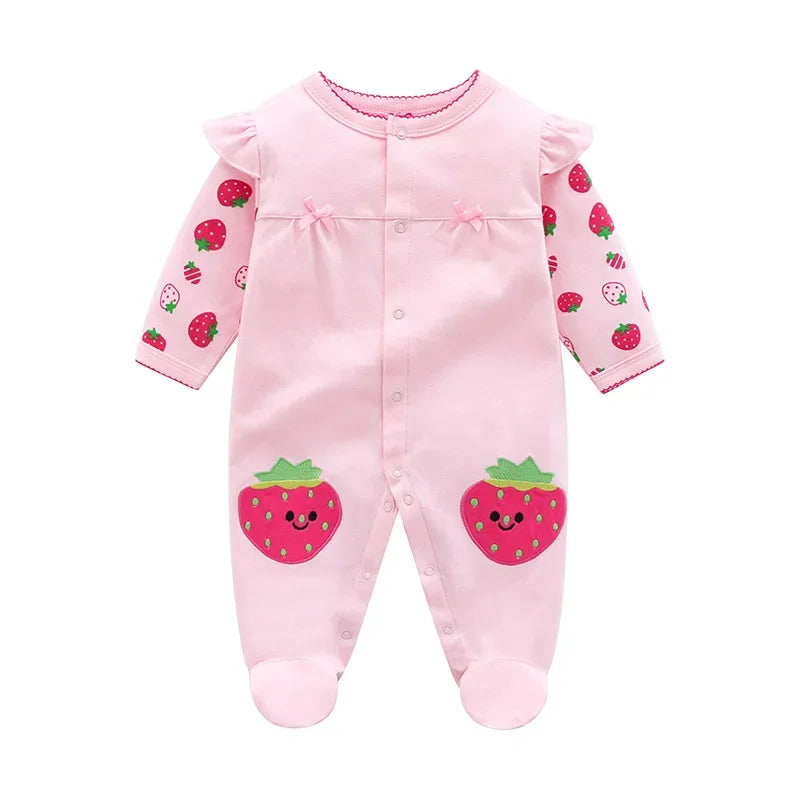 Sweet Striped Baby Girl Romper