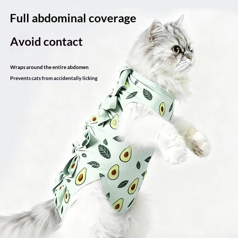 Pet Neutering Suit Cat Postoperative Recovery Clothes Anti-Licking Adjustable Wound Protective Clothing Pet Supplies