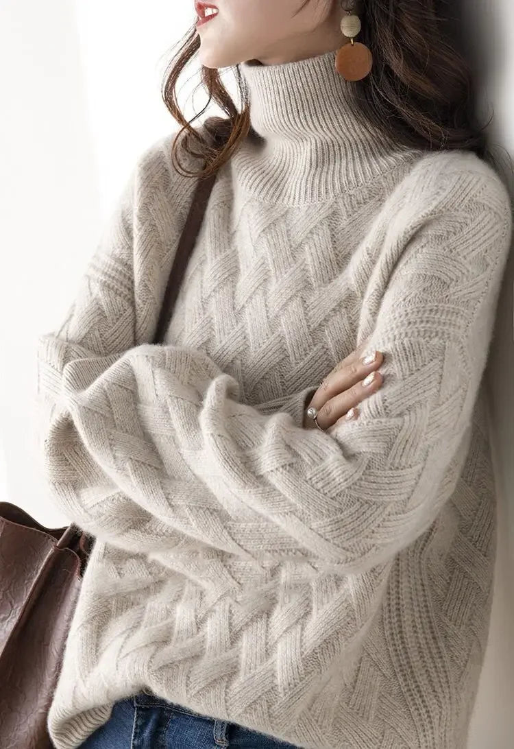Oversized Turtleneck Winter Knit Sweater