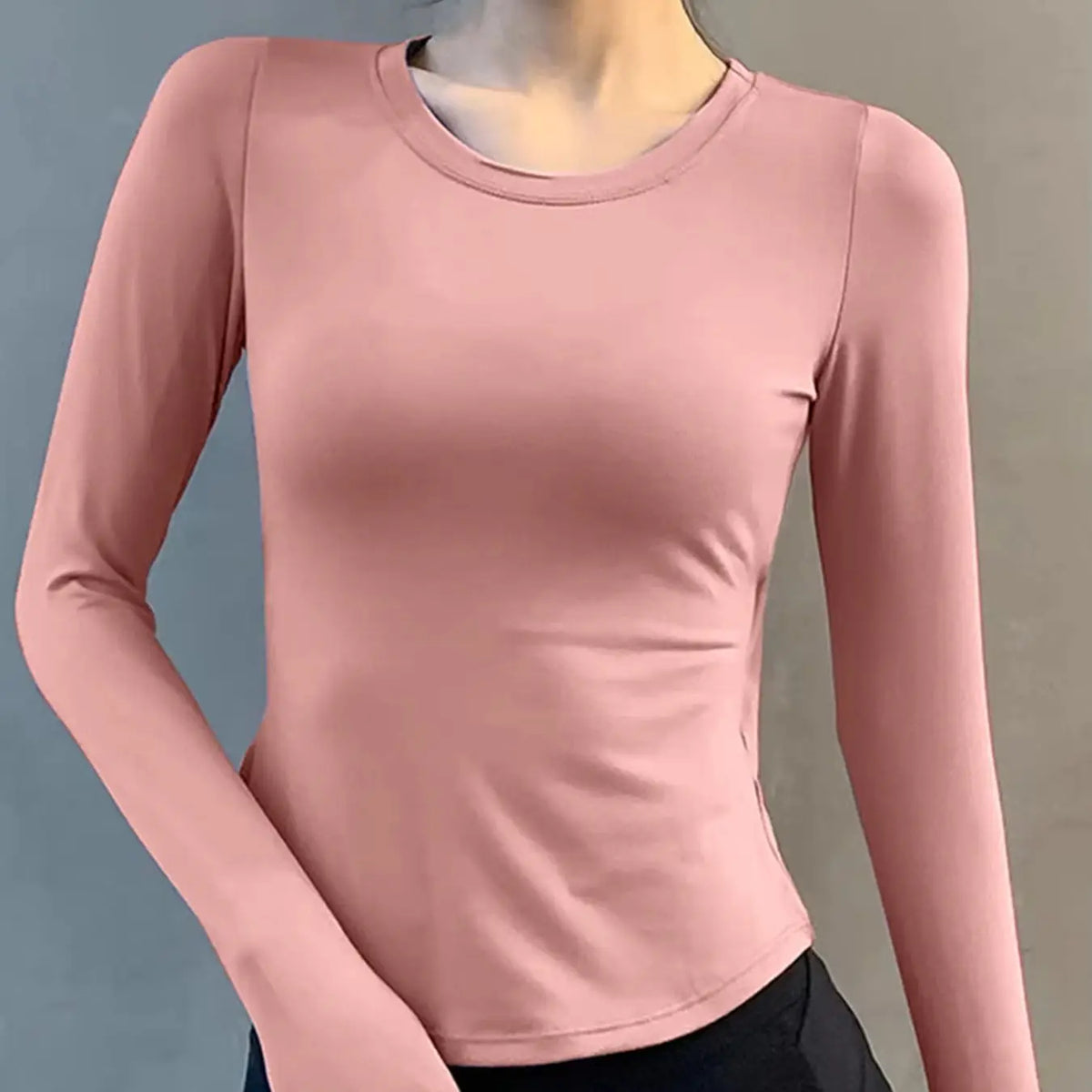 Yoga Tops for Women, Long-Sleeved Autumn and Winter Fitness Wear, Sports Clothing, Running Training Wear, Basketball Training Wear, Quick-Dry Clothing, Pilates Training Wear, Professional Morning Running High-End Sport