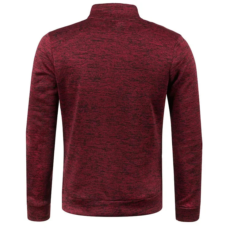 Men Sweatshirts Spring Autumn Pullover Half Zipper Pullover for Male Hoody Outdoor Sweatshit Solid Color Stand Collar