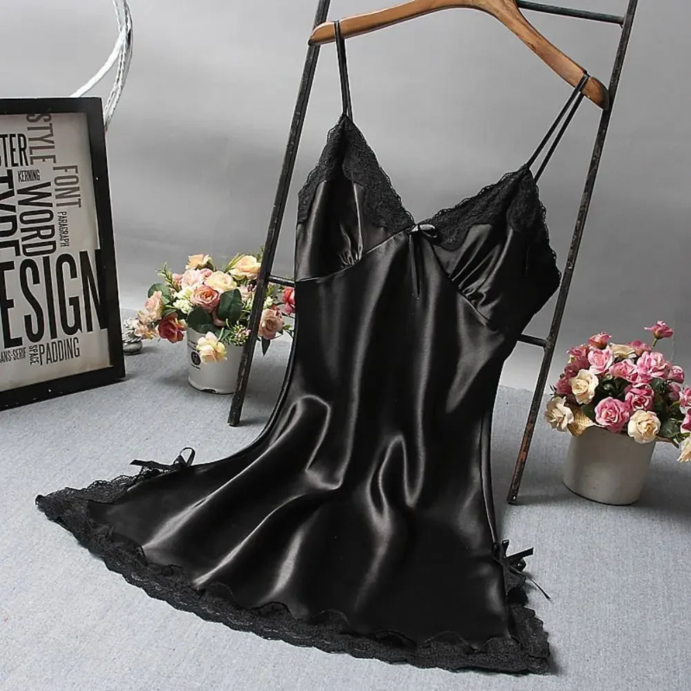 Silk Lace Camisole Nightgown Women