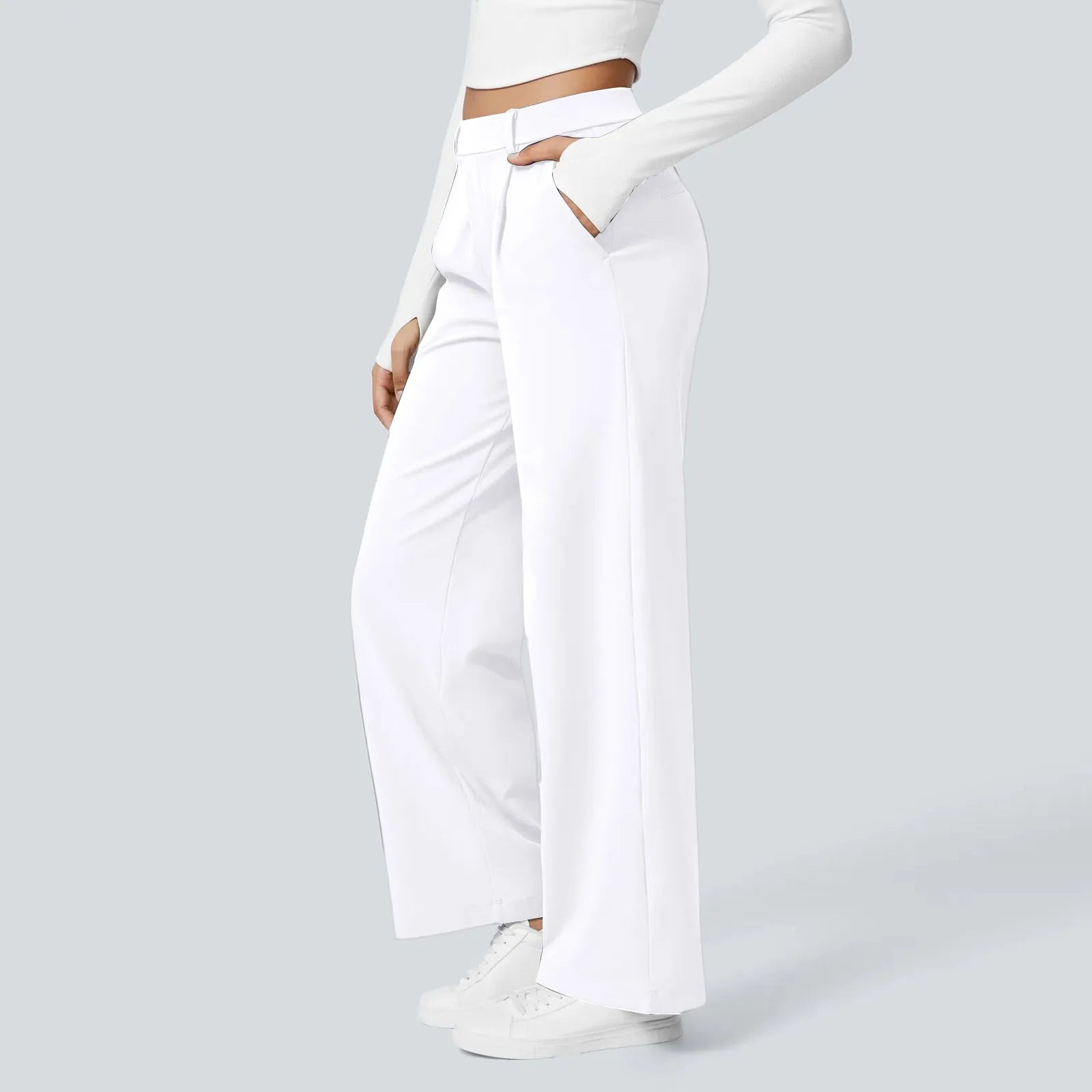 Women's Fashion Comfortable Pants Autumn and Winter Wide Leg Casual Sports Drape Slimming and Versatile Floor Length 2025