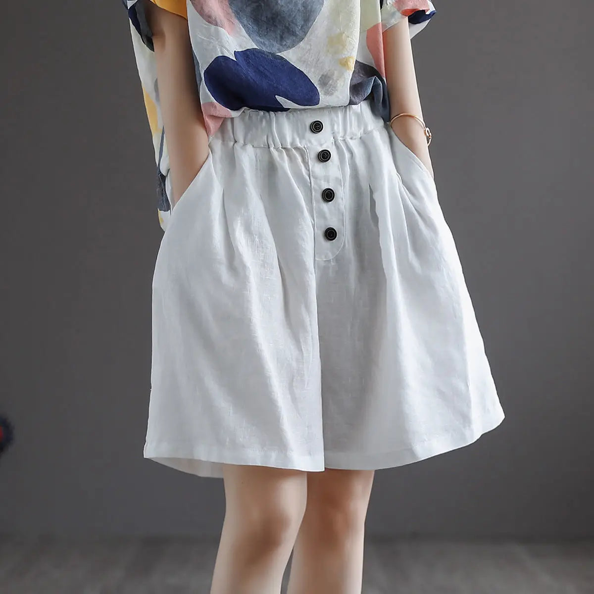 High Waist A Line Summer Shorts