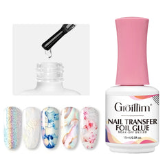 Nail Art Foil Glue, a Nail Glue Transfer Adhesive for Foil Stickers, Suitable for DIY Nail Art, Requires LED Lighting.