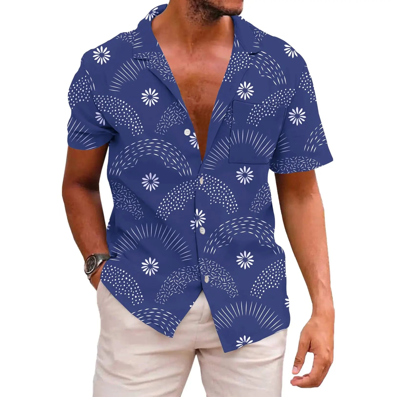 Island Print Casual Shirt