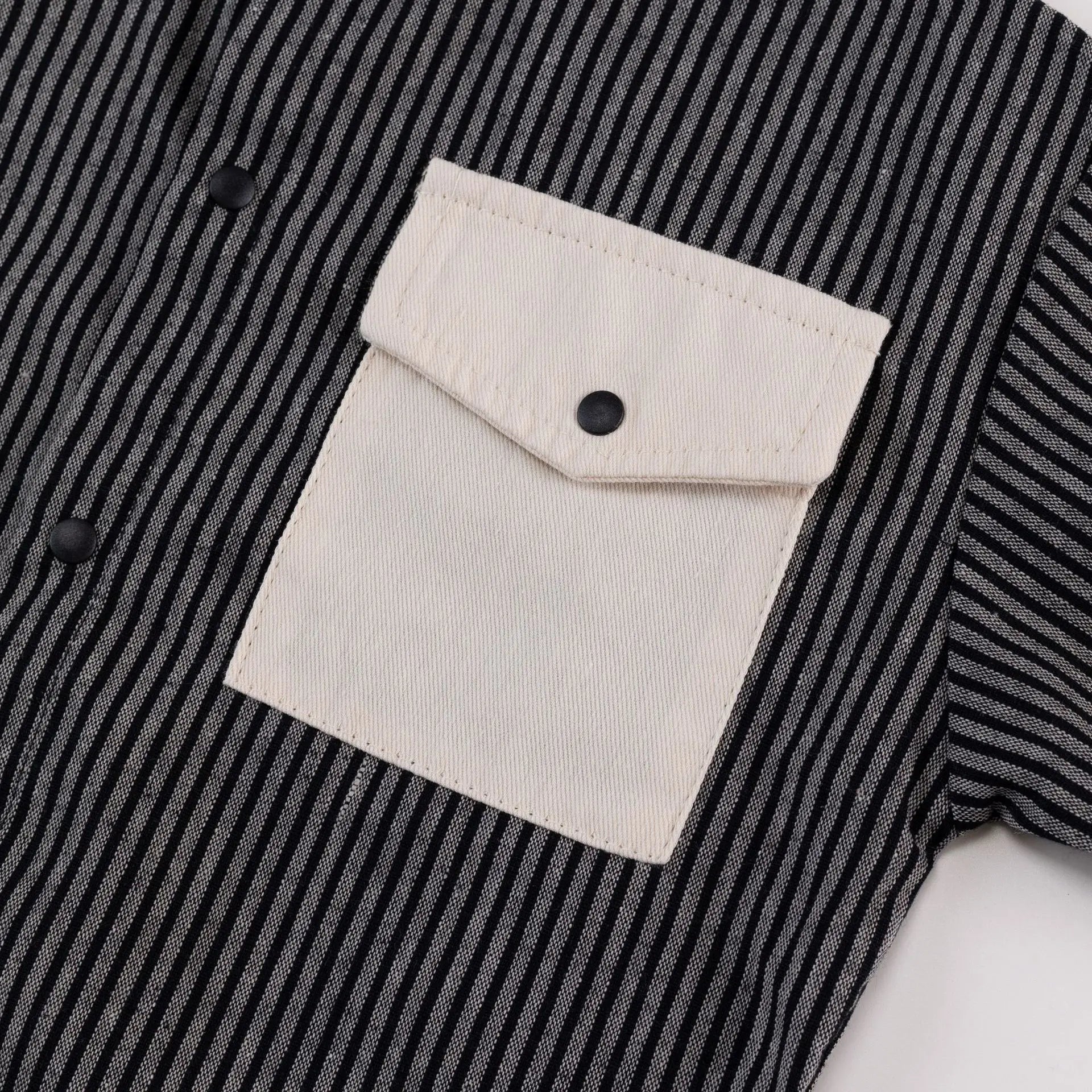 Striped Pocket Baby Long Shirt