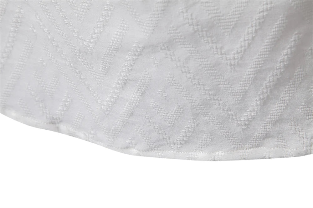 Solid Cotton Half Button Shirt
