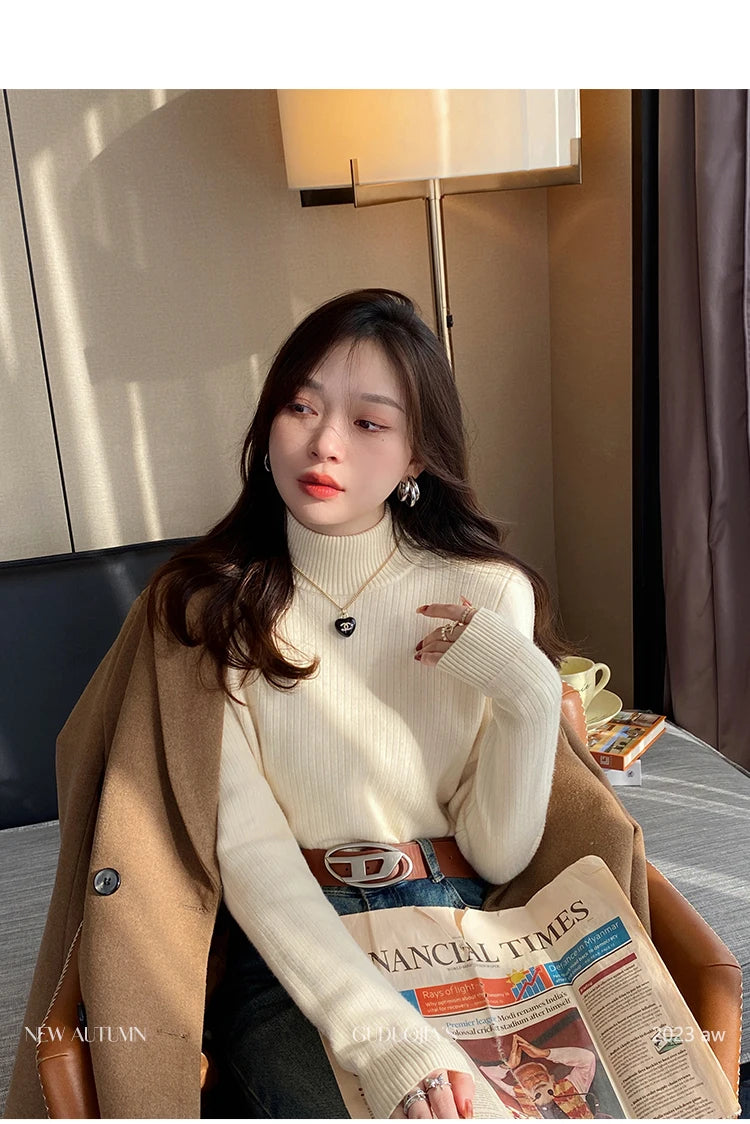 Thermal Turtleneck Fleece Knit Pullover