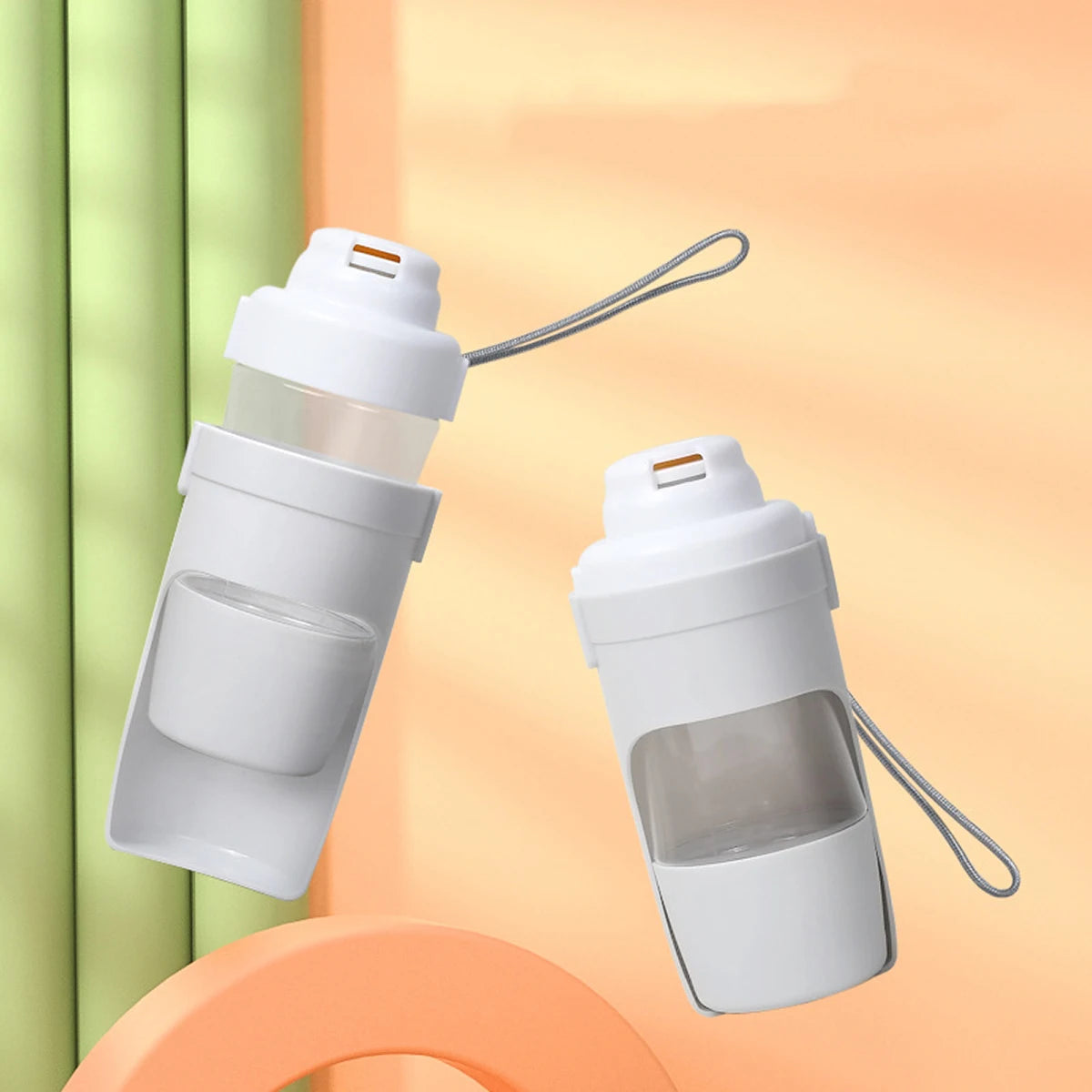 Portable Travel Pets Dog Water Bottle with Storage Food and Water Container Dog Cat Outdoor Pet Water Cup Bottle for Puppy