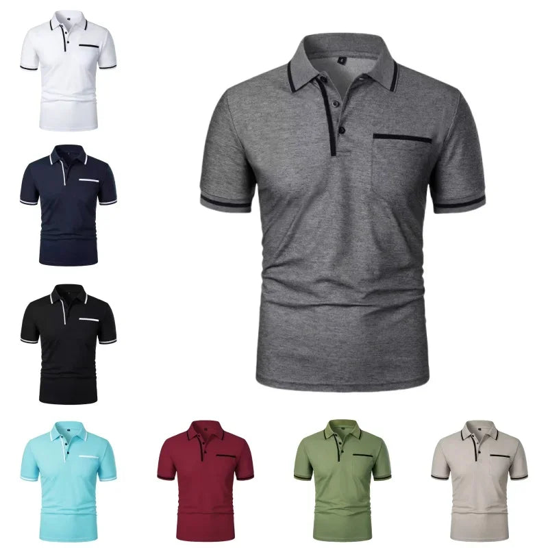 Slim Breathable Summer Pocket Polo