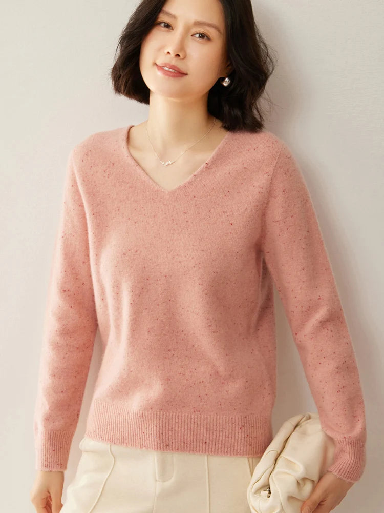Merino Wool V Neck Sweater