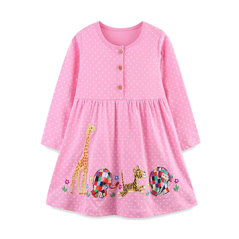 Butterfly Polka Princess Girls Dress