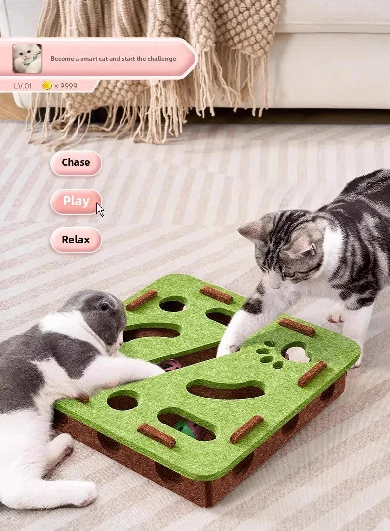Felt Puzzle Box Cat Exercise Toy