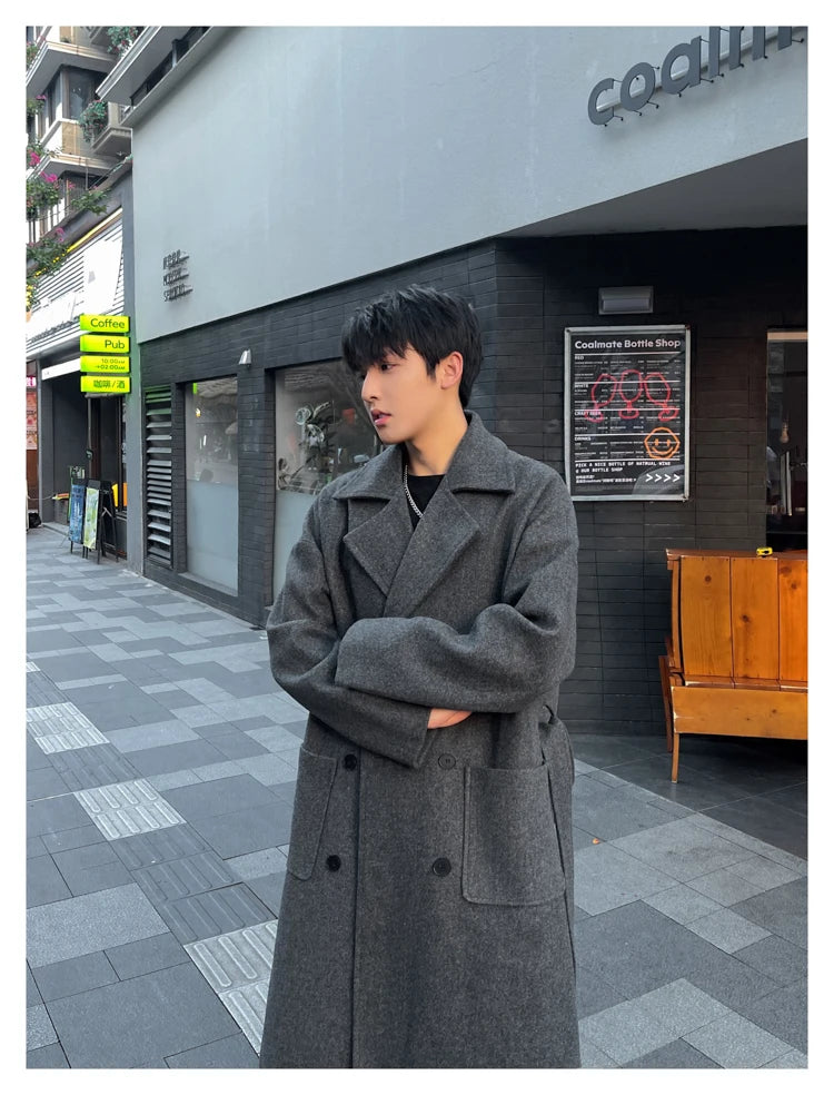 Winter Woolen Long Trench Coat