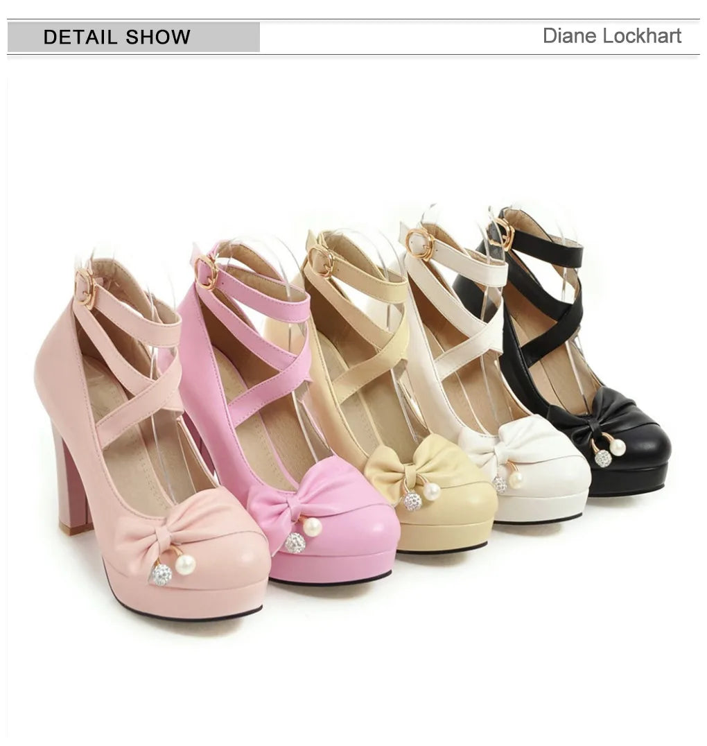 Glossy Mary Jane Chunky Heels